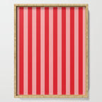 Bold Vertical Stripes Pattern (red/pink) Serving Tray Gallery Image 1