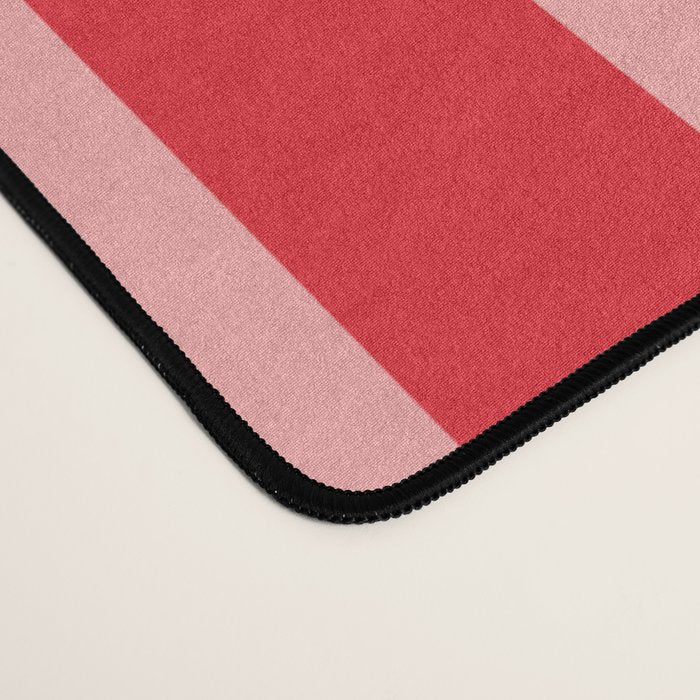 Bold Vertical Stripes Pattern (red/pink) Desk Mat Gallery Image 4