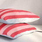 Bold Vertical Stripes Pattern (red/pink) Pillow Sham Gallery Image 3