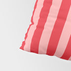 Bold Vertical Stripes Pattern (red/pink) Pillow Sham Gallery Image 4