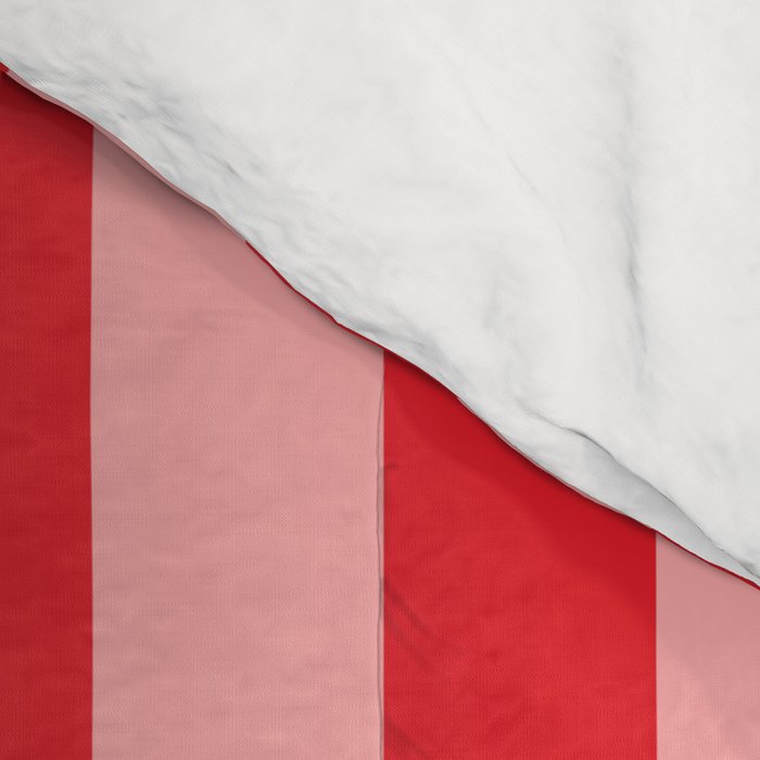 Bold Vertical Stripes Pattern (red/pink) Comforter Gallery Image 4