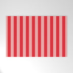 Bold Vertical Stripes Pattern (red/pink) Welcome Mat Gallery Image 1