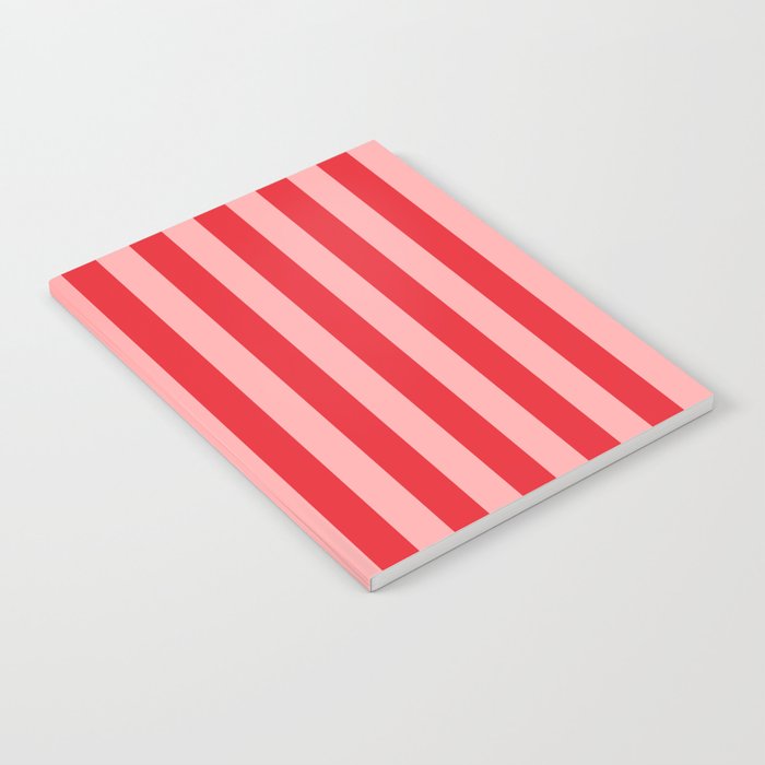 Bold Vertical Stripes Pattern (red/pink) Notebook Gallery Image 2
