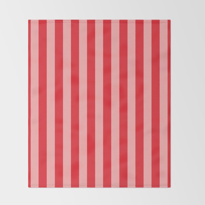 Bold Vertical Stripes Pattern (red/pink) Throw Blanket Gallery Image 2