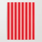 Bold Vertical Stripes Pattern (red/pink) Poster Gallery Image 4