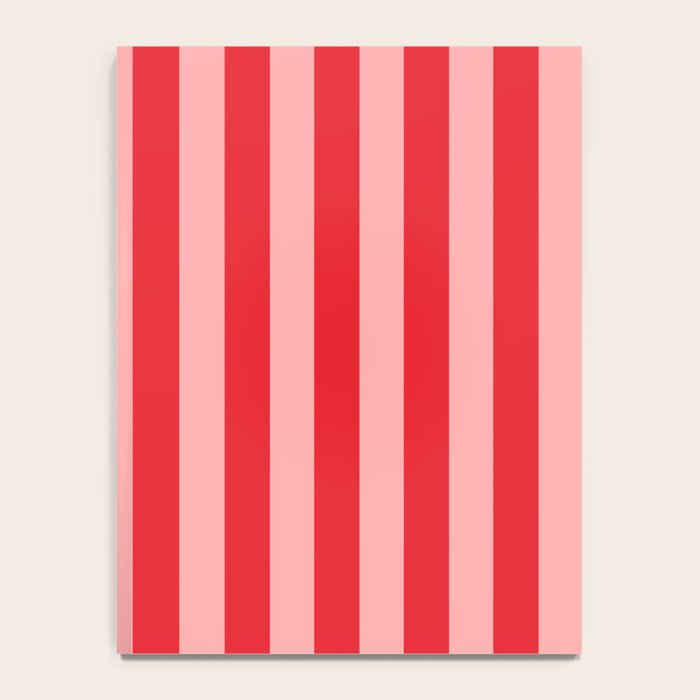 Bold Vertical Stripes Pattern (red/pink) Notebook Gallery Image 4
