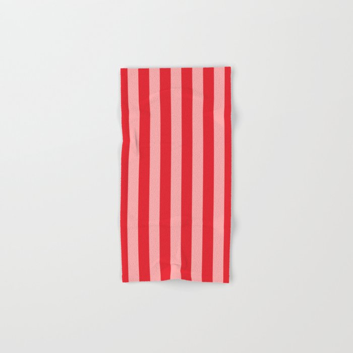 Bold Vertical Stripes Pattern (red/pink) Bath Towel Gallery Image 1
