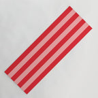Bold Vertical Stripes Pattern (red/pink) Yoga Mat Gallery Image 1