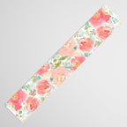 Pink Peonies Watercolor Pattern Table Runner Gallery Image 3