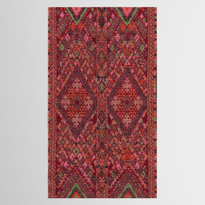 Vibrant Moroccan Kilim Pattern Tablecloth Gallery Image 2
