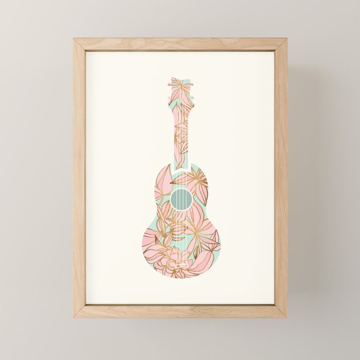 Modern Boho Ukulele Mini Art Print Gallery Image 1