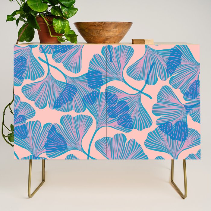 Abstraction_Ginkgo_Pattern_Minimalism_002 Credenza Gallery Image 1