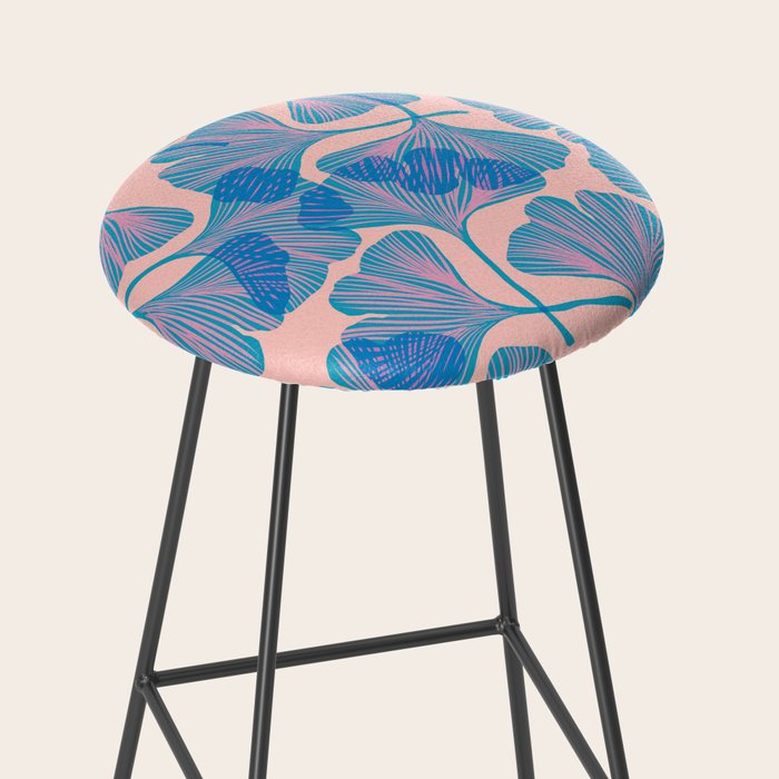 Abstraction_Ginkgo_Pattern_Minimalism_002 Stool Gallery Image 2