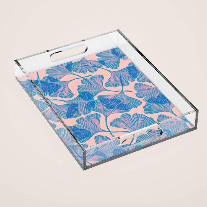 Abstraction_Ginkgo_Pattern_Minimalism_002 Acrylic Tray Gallery Image 1