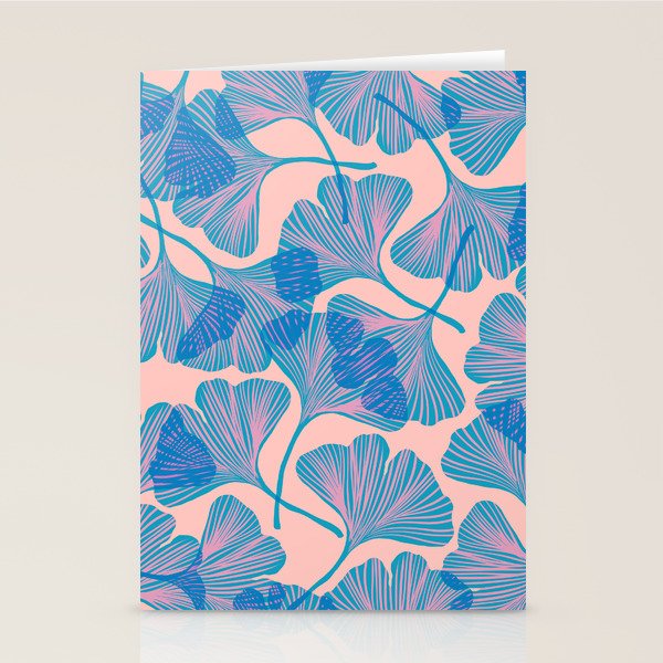 Abstraction_Ginkgo_Pattern_Minimalism_002 Stationery Card Gallery Image 2