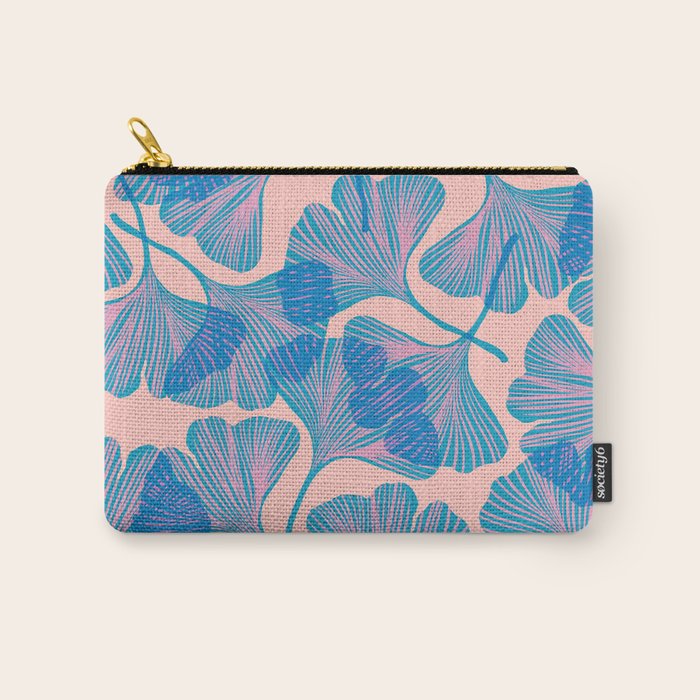Abstraction_Ginkgo_Pattern_Minimalism_002 Carry All Pouch Gallery Image 1