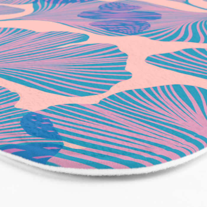 Abstraction_Ginkgo_Pattern_Minimalism_002 Bath Mat Gallery Image 3