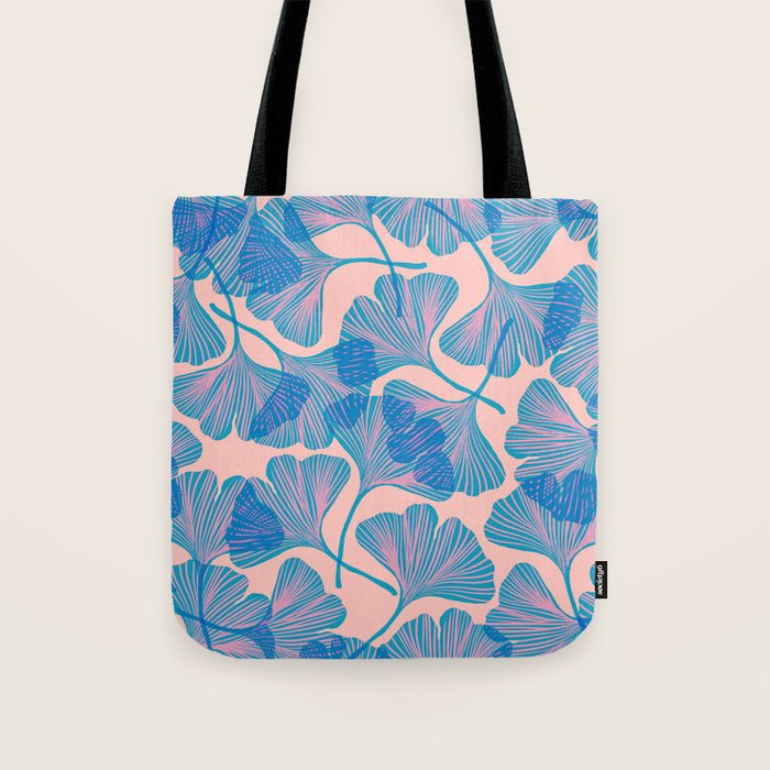 Abstraction_Ginkgo_Pattern_Minimalism_002 Tote Bag Gallery Image 1
