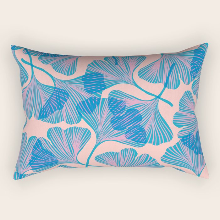 Abstraction_Ginkgo_Pattern_Minimalism_002 Rectangular Pillow Gallery Image 2