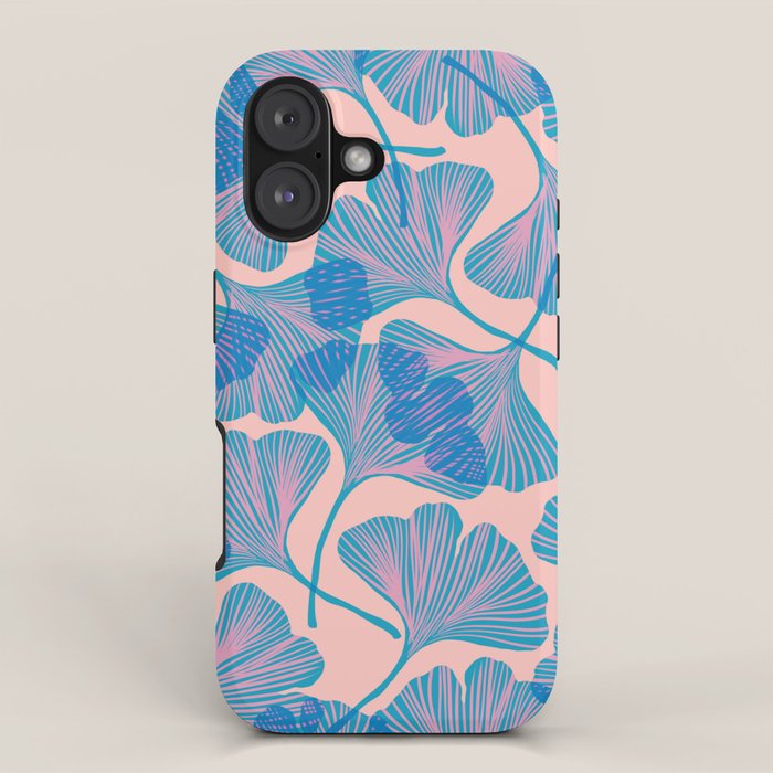 Abstraction_Ginkgo_Pattern_Minimalism_002 iPhone Case Gallery Image 1