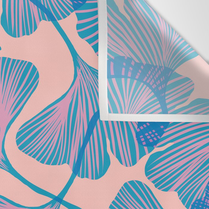 Abstraction_Ginkgo_Pattern_Minimalism_002 Wall Tapestry Gallery Image 3