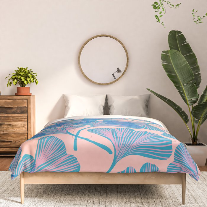 Abstraction_Ginkgo_Pattern_Minimalism_002 Comforter Gallery Image 3