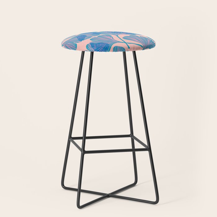 Abstraction_Ginkgo_Pattern_Minimalism_002 Stool Gallery Image 1