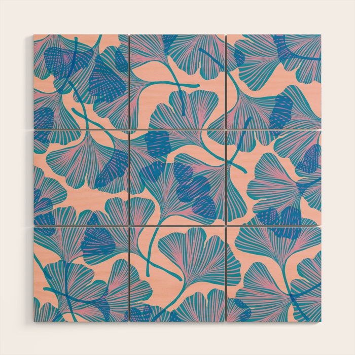Abstraction_Ginkgo_Pattern_Minimalism_002 Wood Wall Art Gallery Image 1