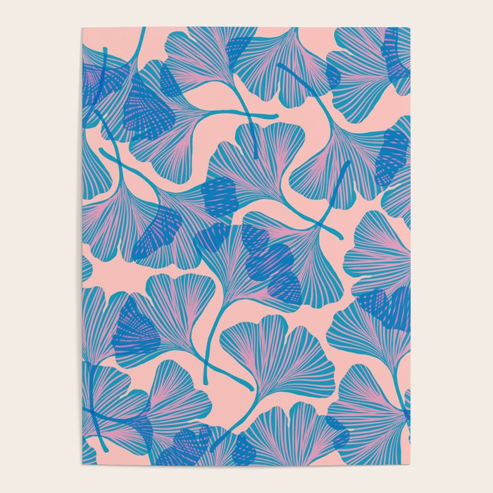 Abstraction_Ginkgo_Pattern_Minimalism_002 Poster Gallery Image 1