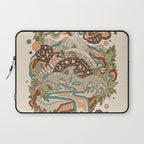 Lost Portal: Parasaurolophus | Retro Rainbow Palette | Dinosaur Science Fiction Art Laptop Sleeve Gallery Image 1