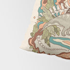 Lost Portal: Parasaurolophus | Retro Rainbow Palette | Dinosaur Science Fiction Art Pillow Sham Gallery Image 4