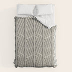 Organic Chevron - Inkwell on cream Duvet Cover Gallery Image 6