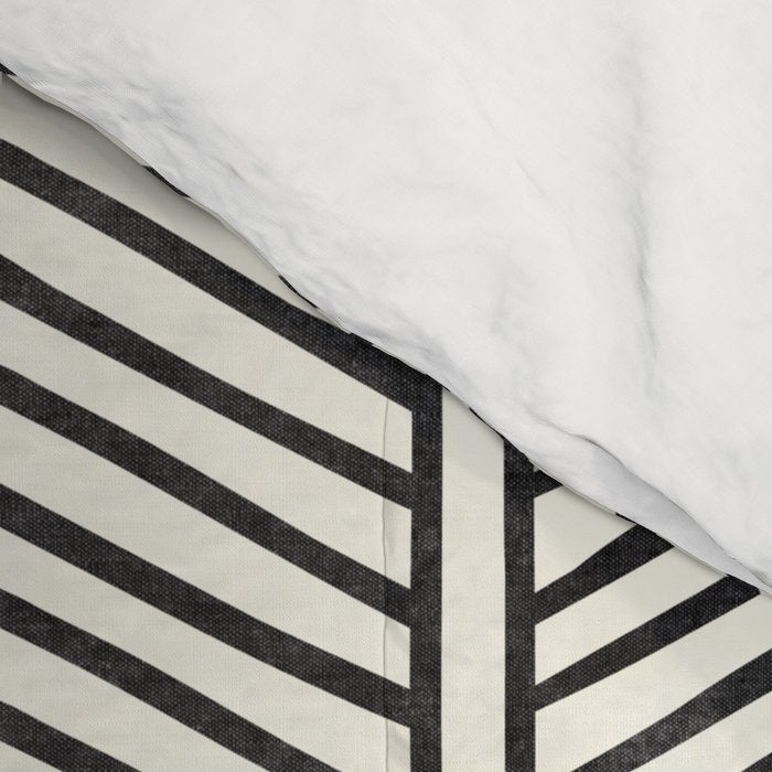 Organic Chevron - Inkwell on cream Comforter Gallery Image 4