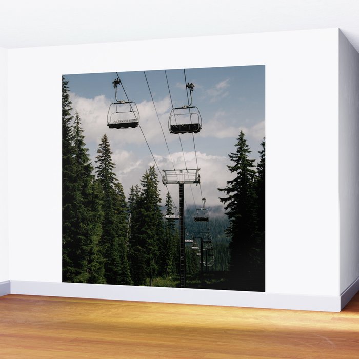 Forest Chairlift Wall Mural Gallery Image 2