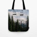 Forest Chairlift Tote Bag Gallery Image 1