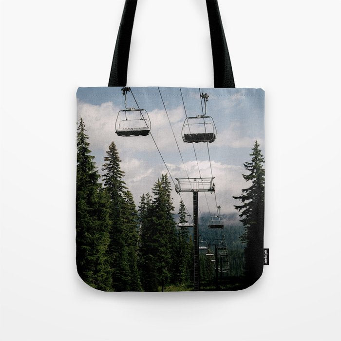 Forest Chairlift Tote Bag Gallery Image 1
