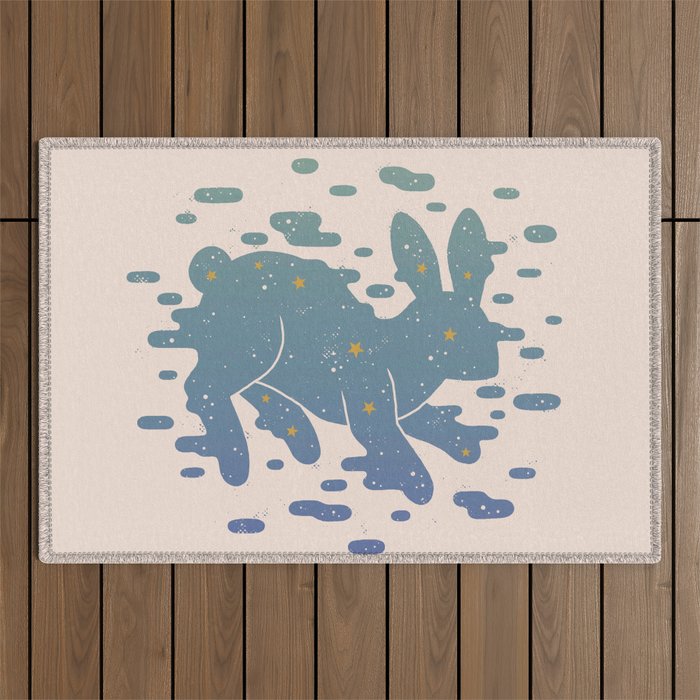 Lepus Constellation: Pastel Outdoor Rug Gallery Image 1