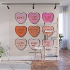Conversation Hearts Wall Mural Gallery Image 1