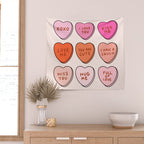 Conversation Hearts Wall Tapestry Gallery Image 2