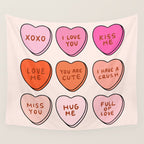 Conversation Hearts Wall Tapestry Gallery Image 4