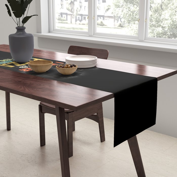 Funny I Wonder If Pizza Thinks About Me Too Table Runner Gallery Image 2