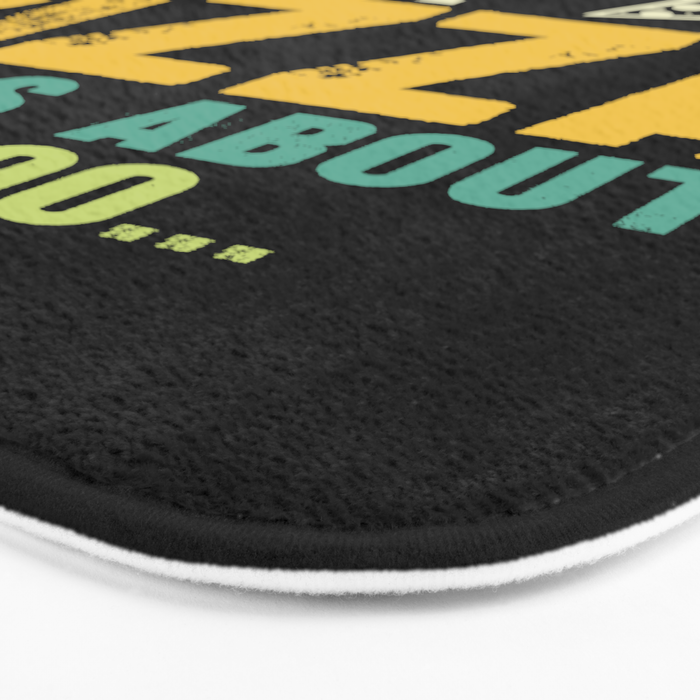 Funny I Wonder If Pizza Thinks About Me Too Bath Mat Gallery Image 3