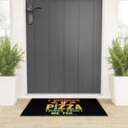 Funny I Wonder If Pizza Thinks About Me Too Welcome Mat Gallery Image 3