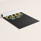 Funny I Wonder If Pizza Thinks About Me Too Yoga Mat Gallery Image 2