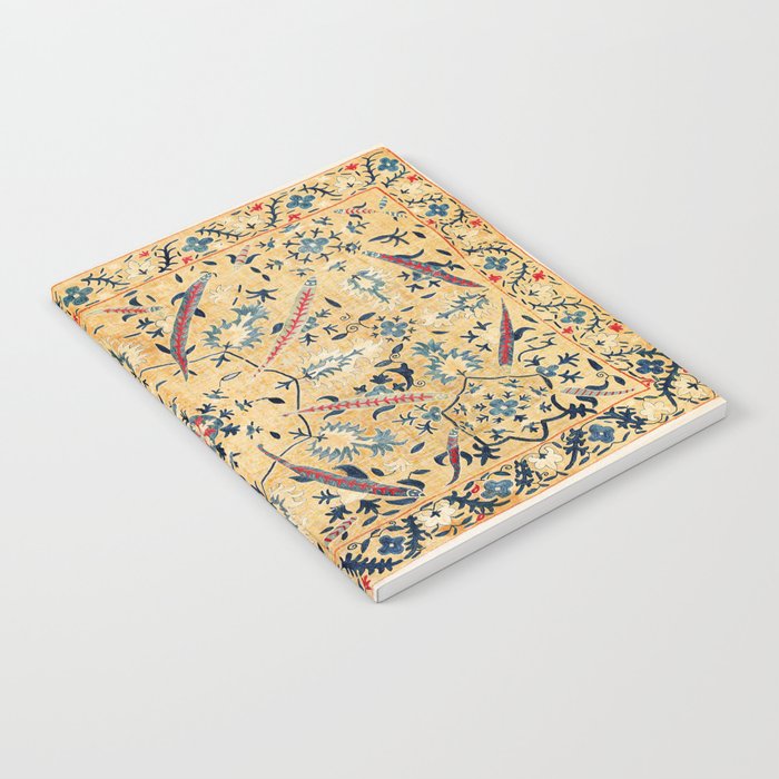 Kermina  Suzani  Antique Uzbekistan Embroidery Print Notebook Gallery Image 2