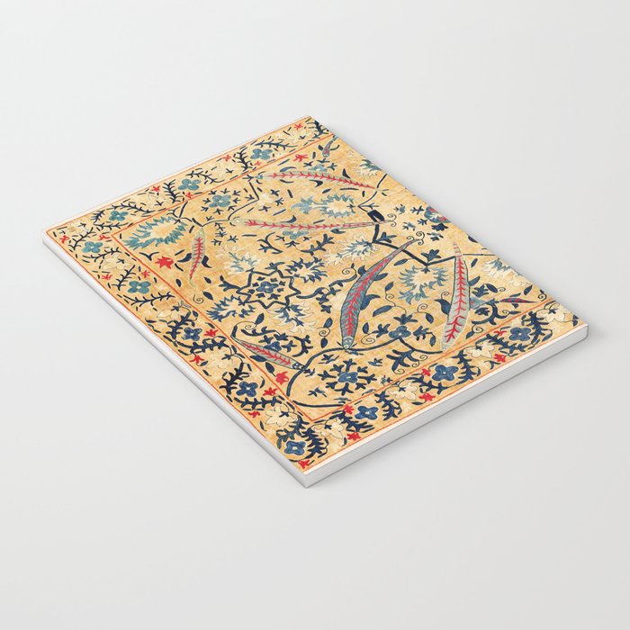 Kermina  Suzani  Antique Uzbekistan Embroidery Print Notebook Gallery Image 3