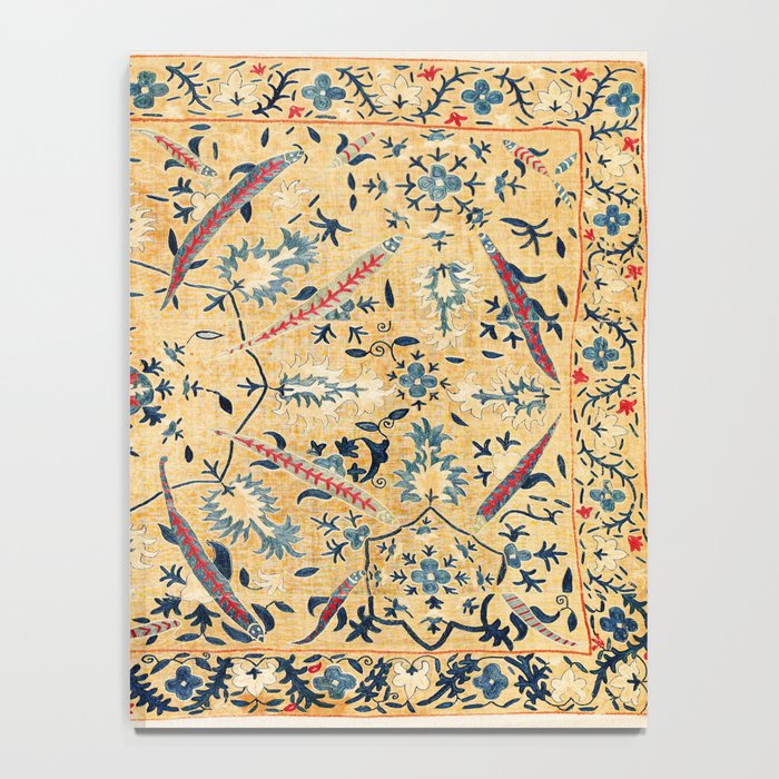 Kermina  Suzani  Antique Uzbekistan Embroidery Print Notebook Gallery Image 4