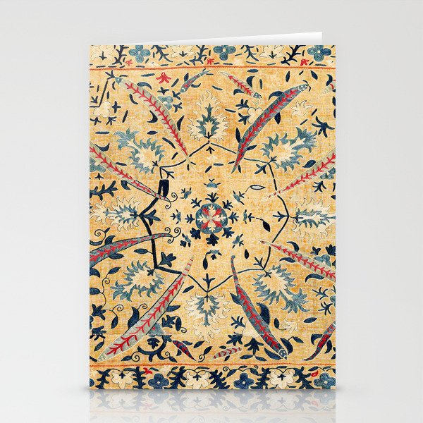 Kermina  Suzani  Antique Uzbekistan Embroidery Print Stationery Card Gallery Image 1