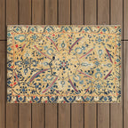 Kermina  Suzani  Antique Uzbekistan Embroidery Print Outdoor Rug Gallery Image 1