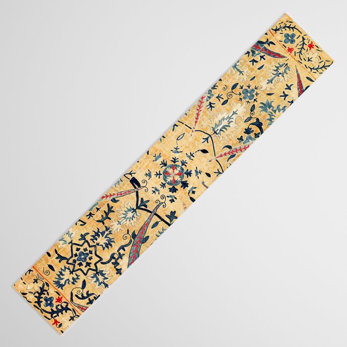 Kermina  Suzani  Antique Uzbekistan Embroidery Print Table Runner Gallery Image 3